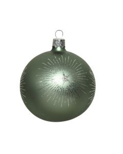 Kerstbal glas salie groen prijs per doos