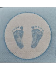 Servetten geboorte jongen voetjes