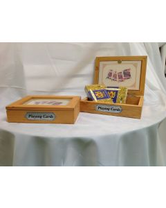 Speelkaarten set van 2 incl houten bewaardoos