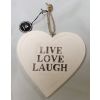 Houten hart 15 cm Live, Love, Laugh 
